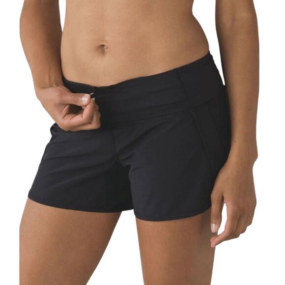 LULULEMON ATHLETICA Run Times Short '4-Way Stretch ' 4' Size 8 - Picture 1 of 4